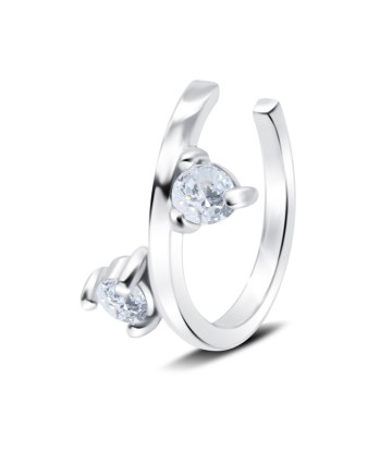 Bow CZ Silver Ear Cuff EC-1198